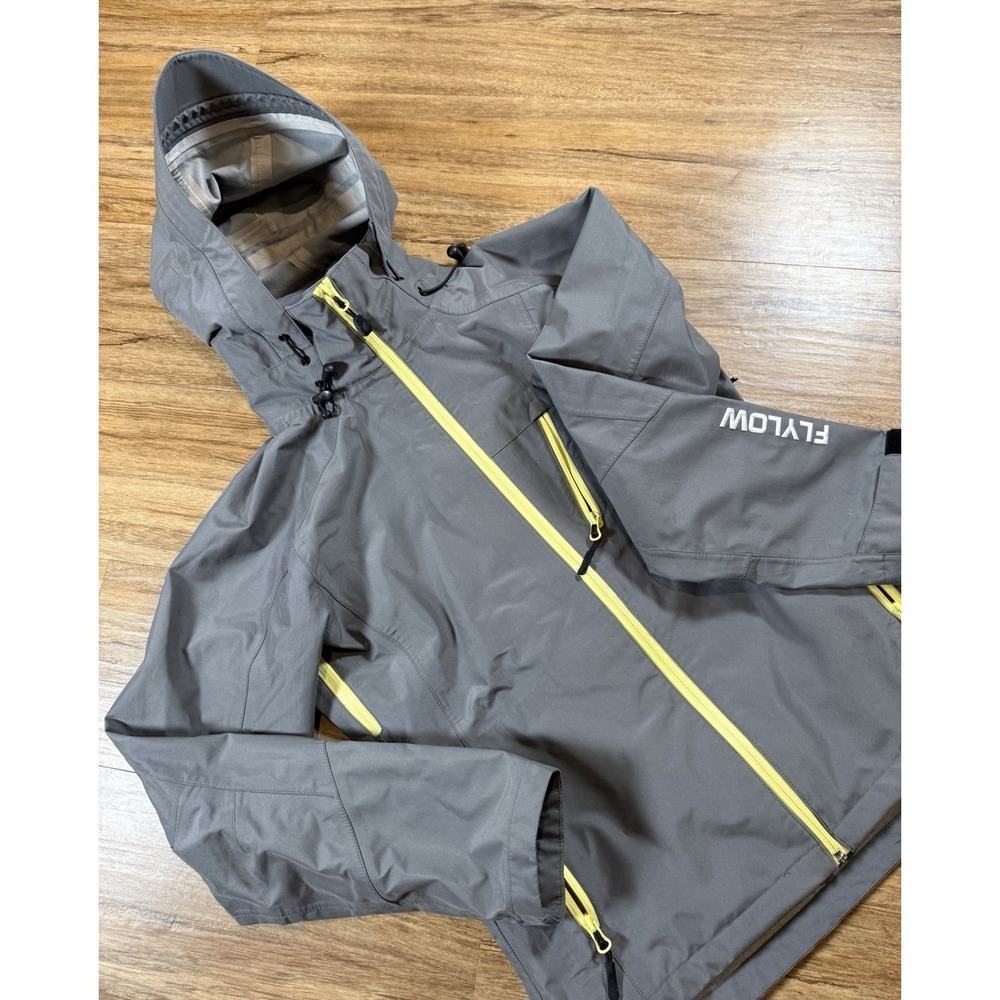 Flylow Mens‎ Medium Ski Shell Jacket Waterproof Flawed Zipper